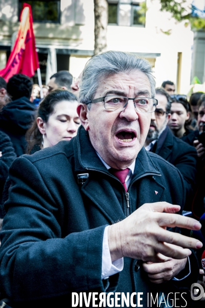 Melechon a Montpellier, 5eme Manifestation contre la reforme des Retraites