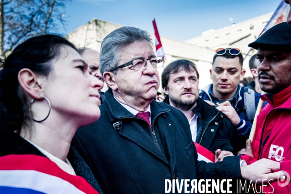 Melechon a Montpellier, 5eme Manifestation contre la reforme des Retraites