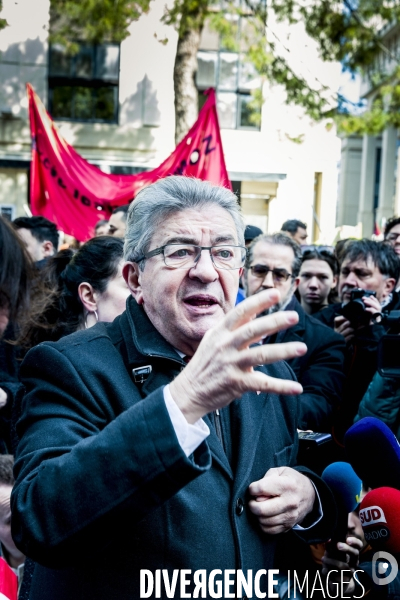 Melechon a Montpellier, 5eme Manifestation contre la reforme des Retraites