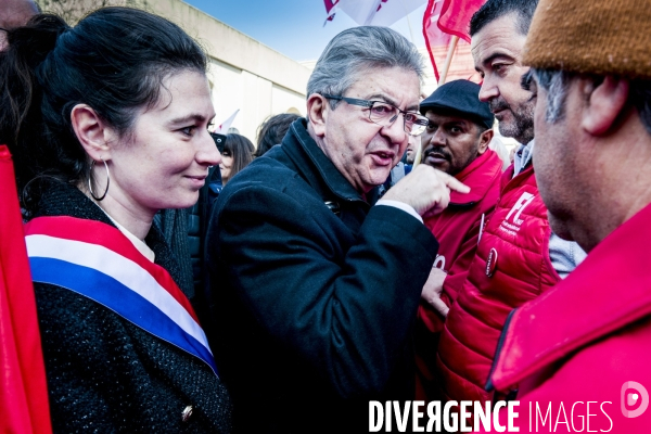 Melechon a Montpellier, 5eme Manifestation contre la reforme des Retraites