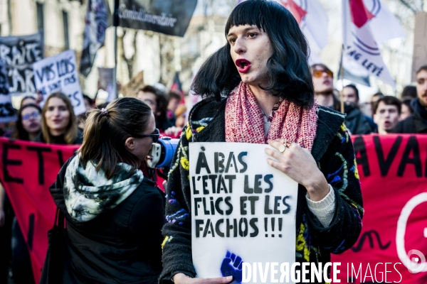 Melechon a Montpellier, 5eme Manifestation contre la reforme des Retraites