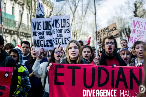 Melechon a Montpellier, 5eme Manifestation contre la reforme des Retraites