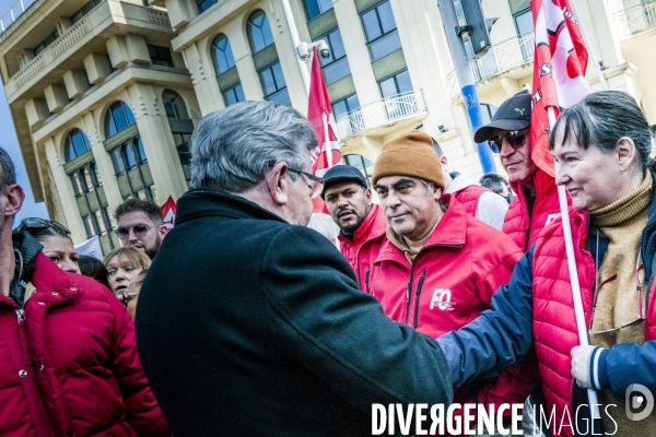 Melechon a Montpellier, 5eme Manifestation contre la reforme des Retraites