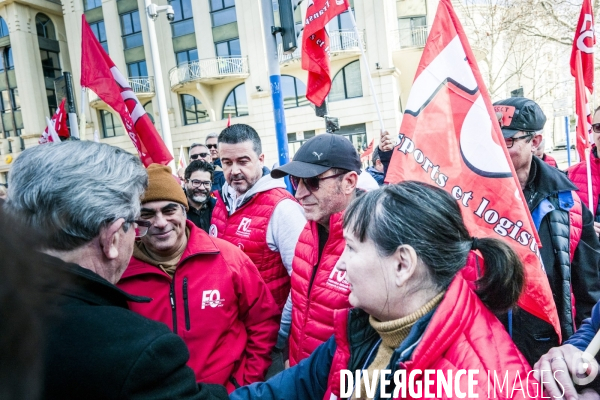 Melechon a Montpellier, 5eme Manifestation contre la reforme des Retraites