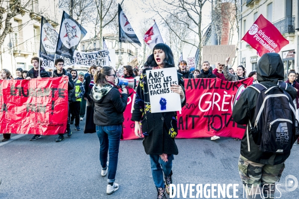 Melechon a Montpellier, 5eme Manifestation contre la reforme des Retraites