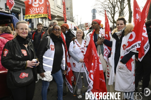 LA MANIFESTATION CONTRE LA REFORME DES RETRAITES, PARIS le 16/02/2023, 5e journée de mobilisation