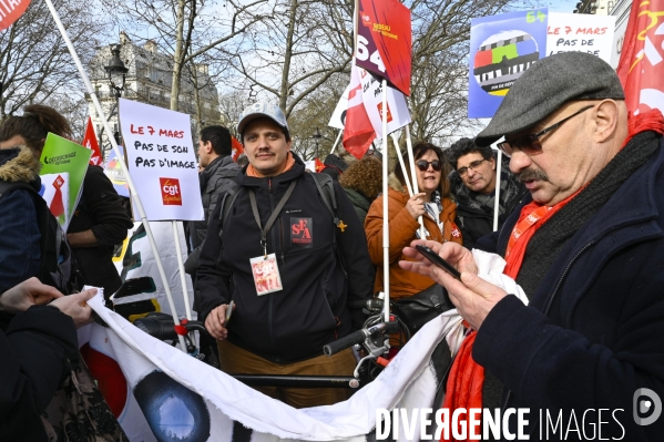 LA MANIFESTATION CONTRE LA REFORME DES RETRAITES, PARIS le 16/02/2023, 5e journée de mobilisation