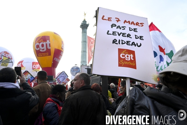 LA MANIFESTATION CONTRE LA REFORME DES RETRAITES, PARIS le 16/02/2023, 5e journée de mobilisation