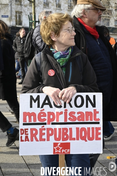 LA MANIFESTATION CONTRE LA REFORME DES RETRAITES, PARIS le 16/02/2023, 5e journée de mobilisation