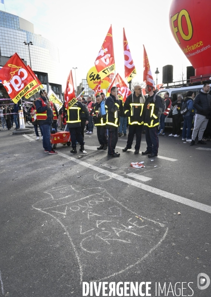 LA MANIFESTATION CONTRE LA REFORME DES RETRAITES, PARIS le 16/02/2023, 5e journée de mobilisation