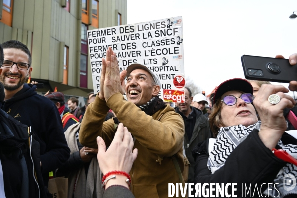 LA MANIFESTATION CONTRE LA REFORME DES RETRAITES, PARIS le 16/02/2023, 5e journée de mobilisation