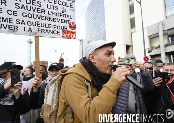 LA MANIFESTATION CONTRE LA REFORME DES RETRAITES, PARIS le 16/02/2023, 5e journée de mobilisation