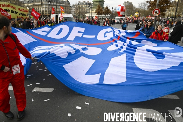 LA MANIFESTATION CONTRE LA REFORME DES RETRAITES, PARIS le 16/02/2023, 5e journée de mobilisation