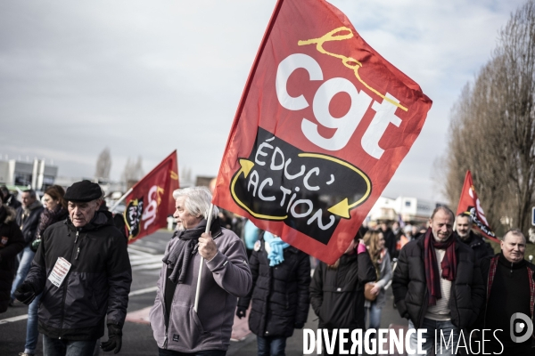 Manifestation contre la réforme des retraites.