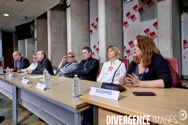 Conference de presse de l intersyndicale - retraites