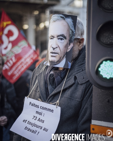Manifestation contre la réforme des retraites, Paris