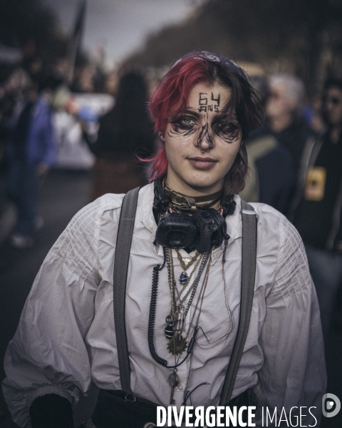 Manifestation contre la réforme des retraites, Paris, 16 février 2023