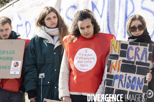 La Cimade - Manifestation devant le CRA du Mesnil-Amelot