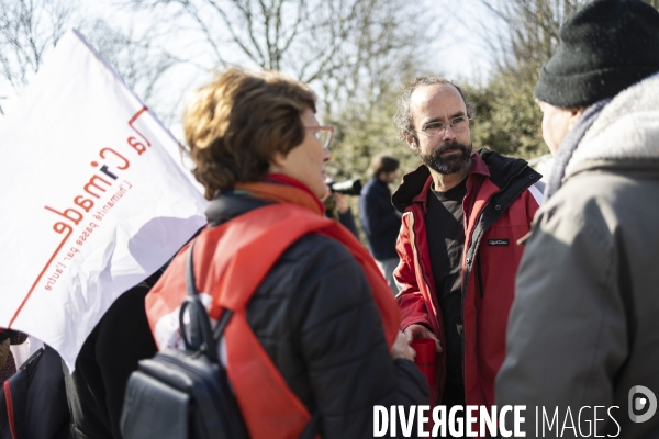 La Cimade - Manifestation devant le CRA du Mesnil-Amelot