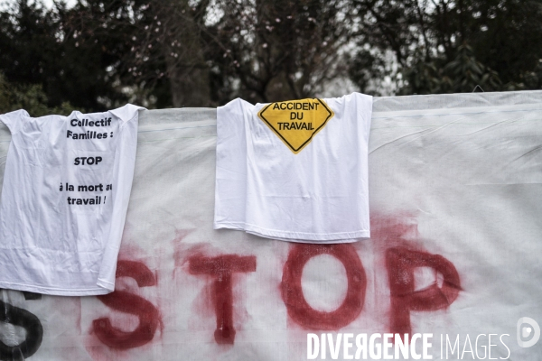 Rassemblement  Stop à la mort au travail 