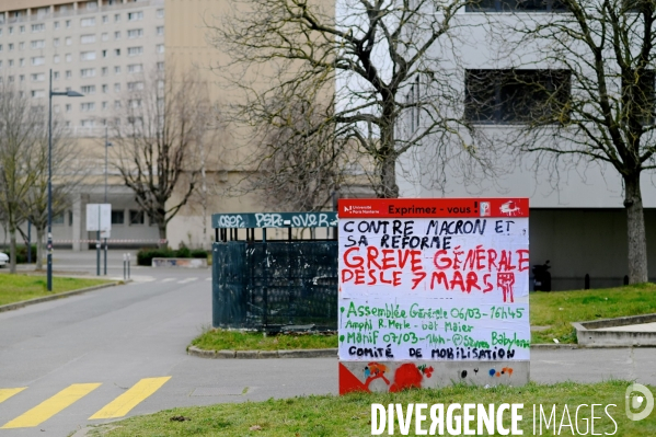 Assemblee generale contre la reforme des retraites des etudiants de l université de Nanterre