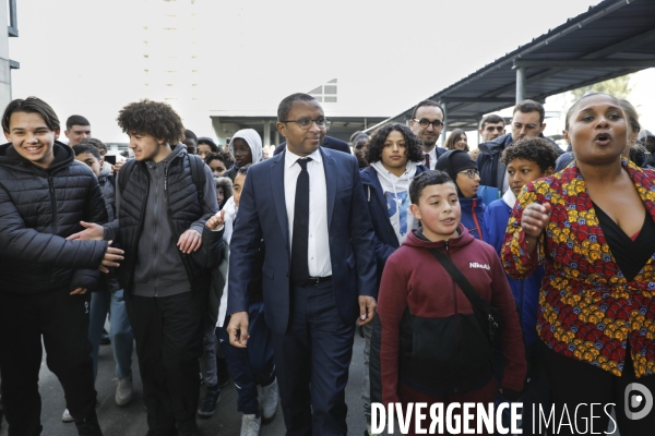 Pap NDIAYE, le Ministre de l éducation Nationale et de la Jeunesse en visite dans l académie de Bordeaux.