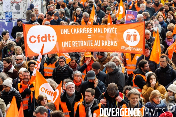 Manifestation contre la réforme des retraites à Nantes