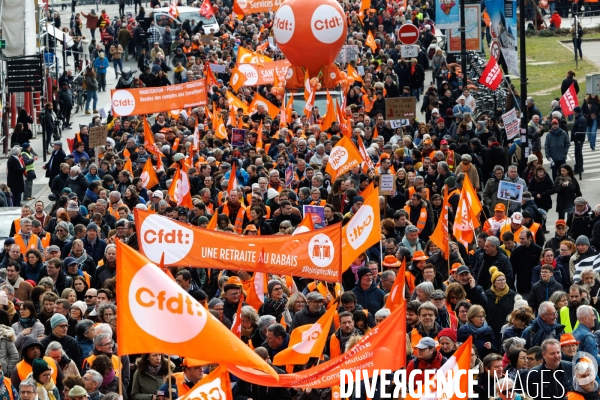 Manifestation contre la réforme des retraites à Nantes