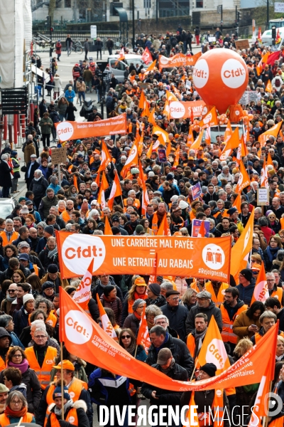 Manifestation contre la réforme des retraites à Nantes