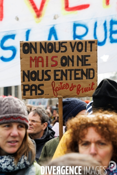 Manifestation contre la réforme des retraites à Nantes