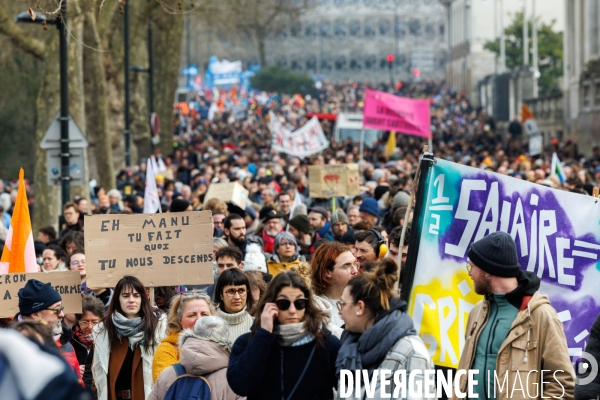 Manifestation contre la réforme des retraites à Nantes