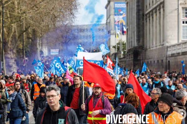 Manifestation contre la réforme des retraites à Nantes