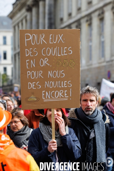 Manifestation contre la réforme des retraites à Nantes