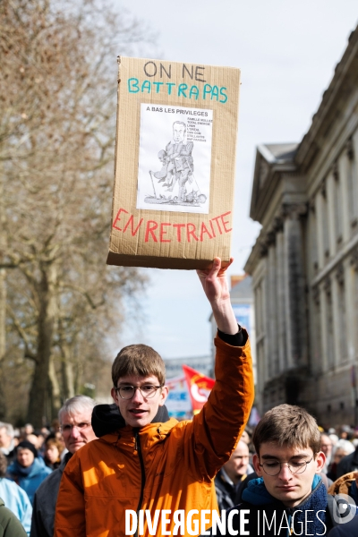 Manifestation contre la réforme des retraites à Nantes
