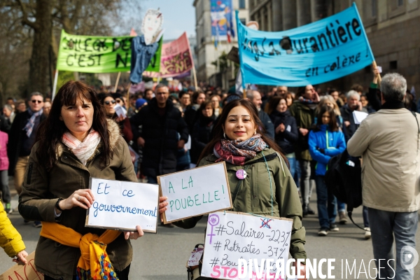 Manifestation contre la réforme des retraites à Nantes