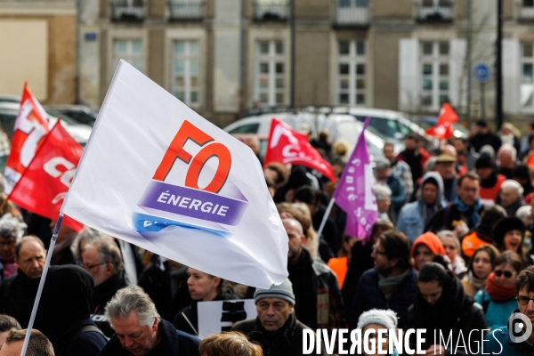 Manifestation contre la réforme des retraites à Nantes