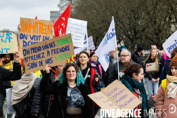 Manifestation contre la réforme des retraites à Nantes