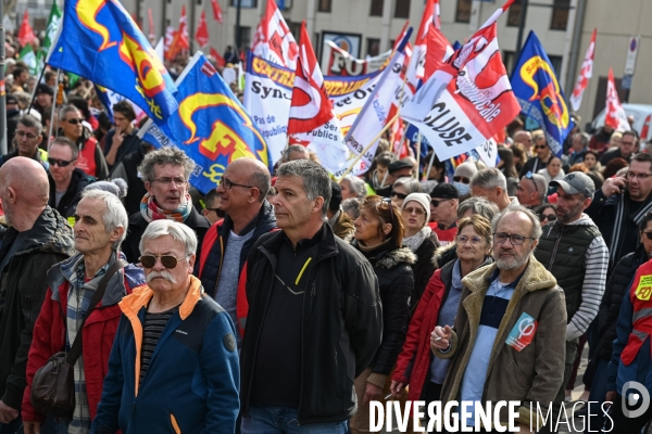 Manifestation intersyndicale contre la réforme des retraites. Avignon, le mardi 7 mars 2023