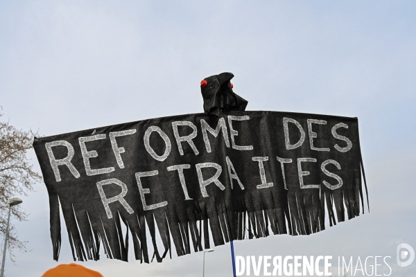 Manifestation intersyndicale contre la réforme des retraites. Avignon, le mardi 7 mars 2023