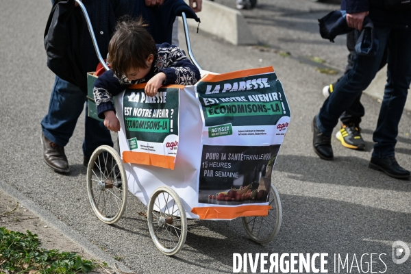 Manifestation intersyndicale contre la réforme des retraites. Avignon, le mardi 7 mars 2023