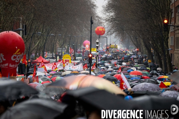 Toulouse : grande manifestation contre la reforme de la retraite