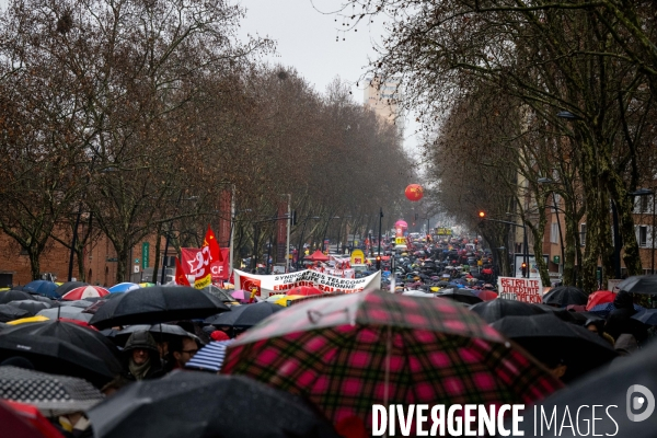 Toulouse : grande manifestation contre la reforme de la retraite