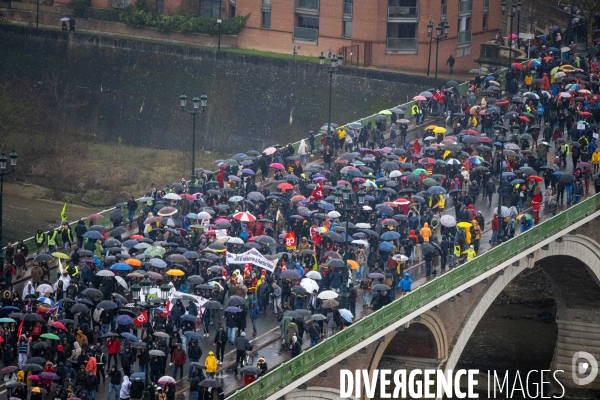 Toulouse : grande manifestation contre la reforme de la retraite