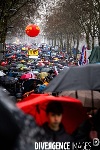 Toulouse : grande manifestation contre la reforme de la retraite