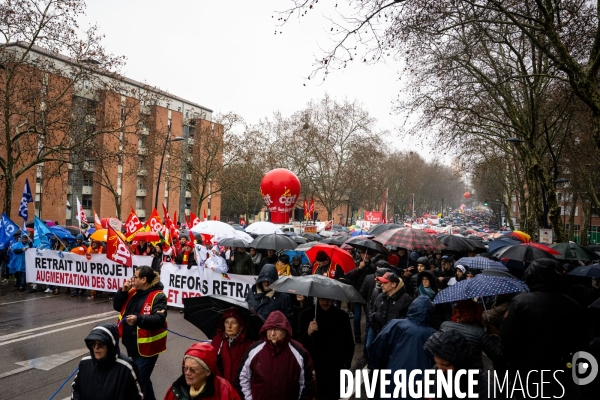 Toulouse : grande manifestation contre la reforme de la retraite