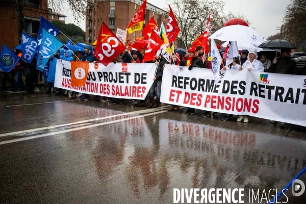 Toulouse : grande manifestation contre la reforme de la retraite