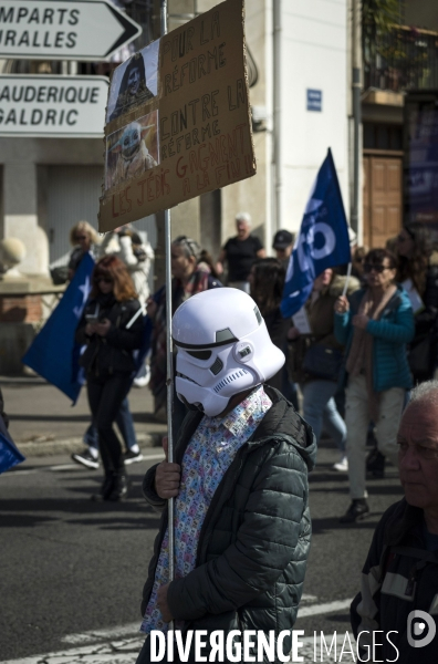 Manifestation contre la reforme des retraites a Perpignan le 07 Mars 2023