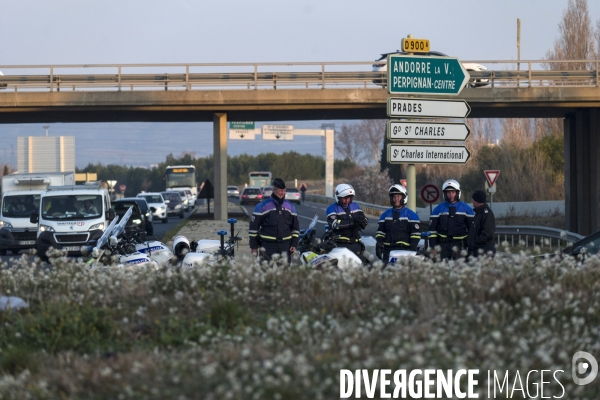 Manifestation contre la reforme des retraites a Perpignan le 07 Mars 2023