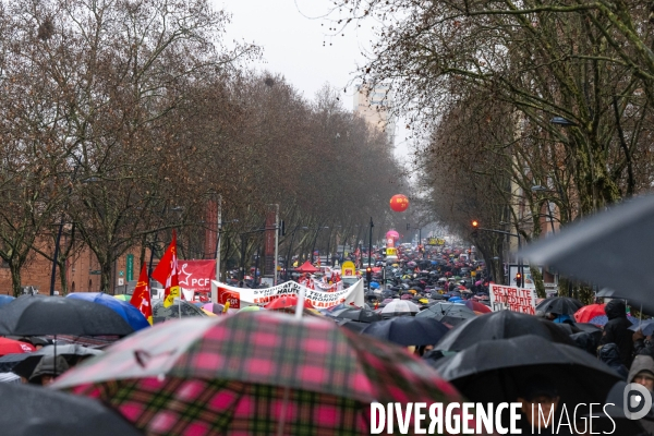 Toulouse : grande manifestation contre la reforme de la retraite