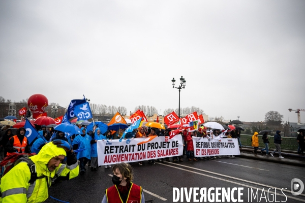 Toulouse : grande manifestation contre la reforme de la retraite
